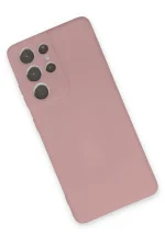 Newface Samsung Galaxy S21 Ultra Kılıf Nano içi Kadife Silikon - Pudra - Görsel 3