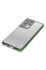 Newface Samsung Galaxy S21 Ultra Kılıf Razer Lensli Silikon - Yeşil - Görsel 4