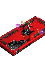 Newface Samsung Galaxy S21 Ultra Kılıf Sofya Yüzüklü Silikon Kapak - Lacivert - Görsel 3