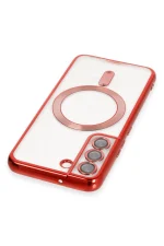 Newface Samsung Galaxy S22 Kılıf Kross Magneticsafe Kapak - Kırmızı - Görsel 3