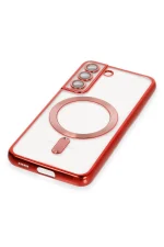 Newface Samsung Galaxy S22 Kılıf Kross Magneticsafe Kapak - Kırmızı - Görsel 4