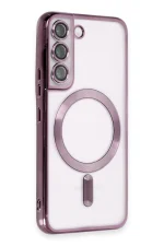 Newface Samsung Galaxy S22 Kılıf Kross Magneticsafe Kapak - Mor - Görsel 2