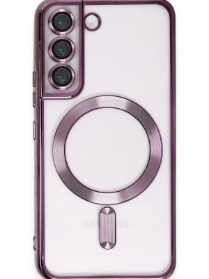 Newface Samsung Galaxy S22 Kılıf Kross Magneticsafe Kapak - Mor