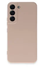 Newface Samsung Galaxy S22 Kılıf Nano içi Kadife Silikon - Pudra