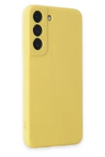 Newface Samsung Galaxy S22 Kılıf Nano içi Kadife Silikon - Sarı - Görsel 2