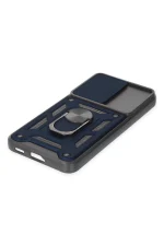 Newface Samsung Galaxy S22 Kılıf Pars Lens Yüzüklü Silikon - Lacivert - Görsel 5