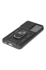 Newface Samsung Galaxy S22 Kılıf Pars Lens Yüzüklü Silikon - Siyah - Görsel 5