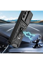 Newface Samsung Galaxy S22 Kılıf Pars Lens Yüzüklü Silikon - Yeşil - Görsel 4