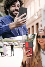 Newface Samsung Galaxy S22 Kılıf Pars Lens Yüzüklü Silikon - Yeşil - Görsel 3