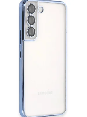 Newface Samsung Galaxy S22 Kılıf Razer Lensli Silikon - Açık Mavi