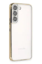 Newface Samsung Galaxy S22 Kılıf Razer Lensli Silikon - Gold