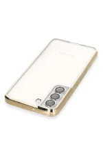 Newface Samsung Galaxy S22 Kılıf Razer Lensli Silikon - Gold - Görsel 3