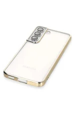 Newface Samsung Galaxy S22 Kılıf Razer Lensli Silikon - Gold - Görsel 4
