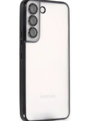 Newface Samsung Galaxy S22 Kılıf Razer Lensli Silikon - Siyah