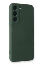 Newface Samsung Galaxy S22 Plus Kılıf Nano içi Kadife Silikon - Koyu Yeşil - Görsel 2