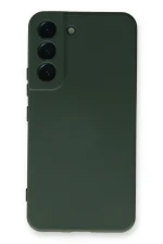 Newface Samsung Galaxy S22 Plus Kılıf Nano içi Kadife Silikon - Koyu Yeşil