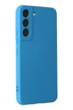 Newface Samsung Galaxy S22 Plus Kılıf Nano içi Kadife Silikon - Mavi - Görsel 2