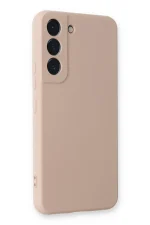 Newface Samsung Galaxy S22 Plus Kılıf Nano içi Kadife Silikon - Pudra - Görsel 2