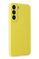 Newface Samsung Galaxy S22 Plus Kılıf Nano içi Kadife Silikon - Sarı - Görsel 2