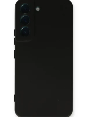 Newface Samsung Galaxy S22 Plus Kılıf Nano içi Kadife Silikon - Siyah