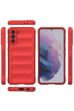 Newface Samsung Galaxy S22 Plus Kılıf Optimum Silikon - Kırmızı - Görsel 3