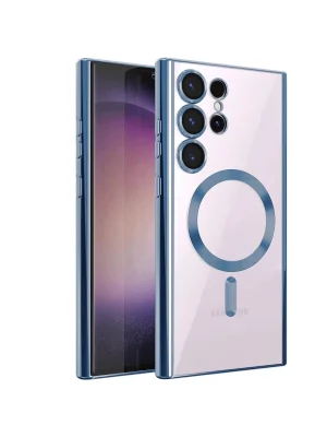 Newface Samsung Galaxy S22 Ultra Kılıf Kross Magneticsafe Kapak - Sierra Blue