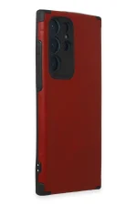 Newface Samsung Galaxy S22 Ultra Kılıf Loop Deri Silikon - Kırmızı - Görsel 2