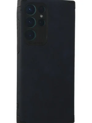 Newface Samsung Galaxy S22 Ultra Kılıf Loop Deri Silikon - Lacivert