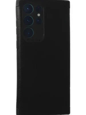 Newface Samsung Galaxy S22 Ultra Kılıf Loop Deri Silikon - Siyah