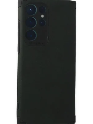 Newface Samsung Galaxy S22 Ultra Kılıf Loop Deri Silikon - Yeşil