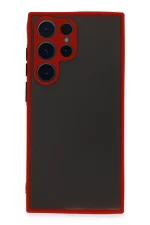 Newface Samsung Galaxy S22 Ultra Kılıf Montreal Silikon Kapak - Kırmızı