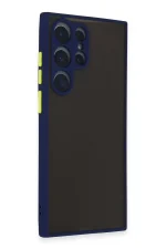 Newface Samsung Galaxy S22 Ultra Kılıf Montreal Silikon Kapak - Lacivert - Görsel 2
