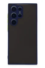 Newface Samsung Galaxy S22 Ultra Kılıf Montreal Silikon Kapak - Lacivert