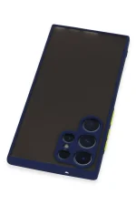 Newface Samsung Galaxy S22 Ultra Kılıf Montreal Silikon Kapak - Lacivert - Görsel 3