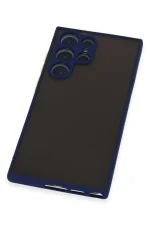 Newface Samsung Galaxy S22 Ultra Kılıf Montreal Silikon Kapak - Lacivert - Görsel 4