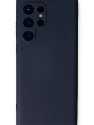 Newface Samsung Galaxy S22 Ultra Kılıf Nano içi Kadife Silikon - Lacivert