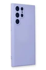 Newface Samsung Galaxy S22 Ultra Kılıf Nano içi Kadife Silikon - Lila - Görsel 2