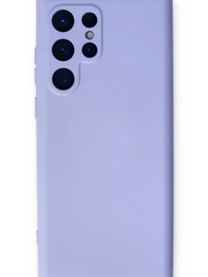 Newface Samsung Galaxy S22 Ultra Kılıf Nano içi Kadife Silikon - Lila