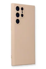 Newface Samsung Galaxy S22 Ultra Kılıf Nano içi Kadife Silikon - Pudra - Görsel 2