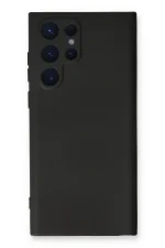 Newface Samsung Galaxy S22 Ultra Kılıf Nano içi Kadife Silikon - Siyah