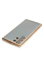 Newface Samsung Galaxy S22 Ultra Kılıf Razer Lensli Silikon - Gold - Görsel 3