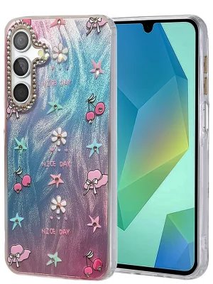 Newface Samsung Galaxy S23 FE Kılıf Blade Aynalı Desenli Kapak - Desen 4