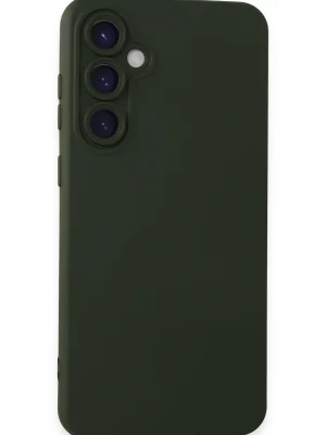 Newface Samsung Galaxy S23 FE Kılıf Nano içi Kadife Silikon - Koyu Yeşil