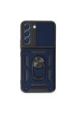 Newface Samsung Galaxy S23 FE Kılıf Pars Lens Yüzüklü Silikon - Lacivert