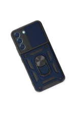 Newface Samsung Galaxy S23 FE Kılıf Pars Lens Yüzüklü Silikon - Lacivert - Görsel 3