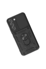 Newface Samsung Galaxy S23 FE Kılıf Pars Lens Yüzüklü Silikon - Siyah - Görsel 3