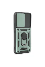 Newface Samsung Galaxy S23 FE Kılıf Pars Lens Yüzüklü Silikon - Yeşil - Görsel 2