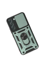 Newface Samsung Galaxy S23 FE Kılıf Pars Lens Yüzüklü Silikon - Yeşil - Görsel 3