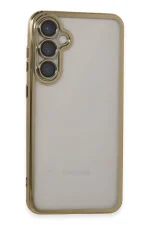 Newface Samsung Galaxy S23 FE Kılıf Razer Lensli Silikon - Gold