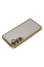 Newface Samsung Galaxy S23 FE Kılıf Razer Lensli Silikon - Gold - Görsel 3